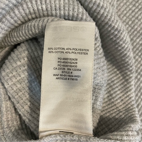 Aritzia Thermal Pullover Sweater Top Cowl Neck Neutral Gray Casual Sz S EUC - Picture 12 of 12